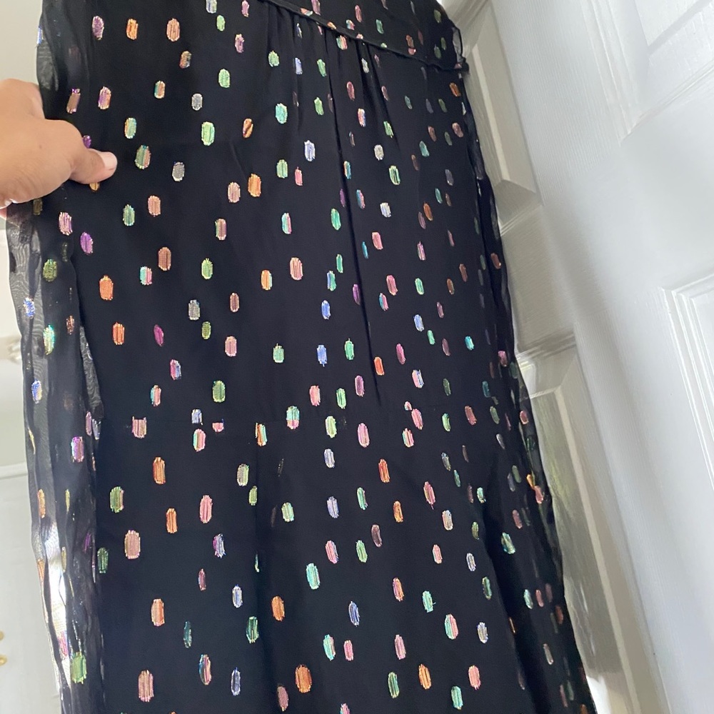 Bea Metallic Ruched Flounce Mini Dress - Picture 2 of 7